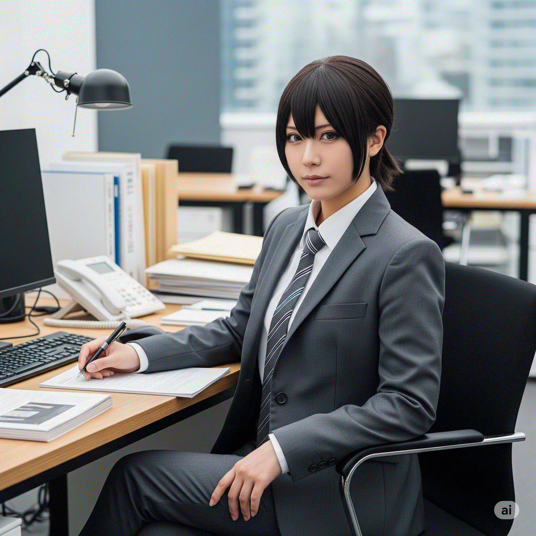 コスプレ衣装の女性